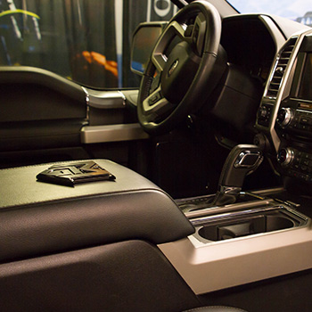 The interior of the F-150 McGREGOR Edition